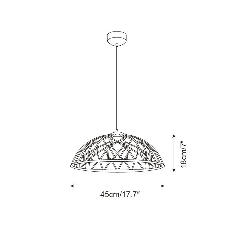 Zeela Suspension Minimaliste Bois et Verre