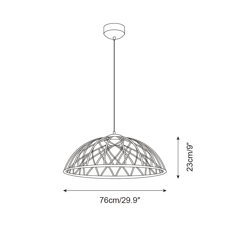 Zeela Suspension Minimaliste Bois et Verre