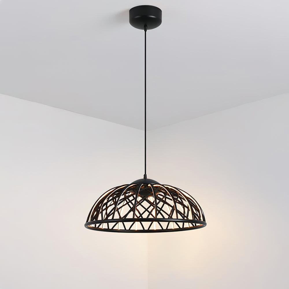 Zeela Suspension Minimaliste Bois et Verre