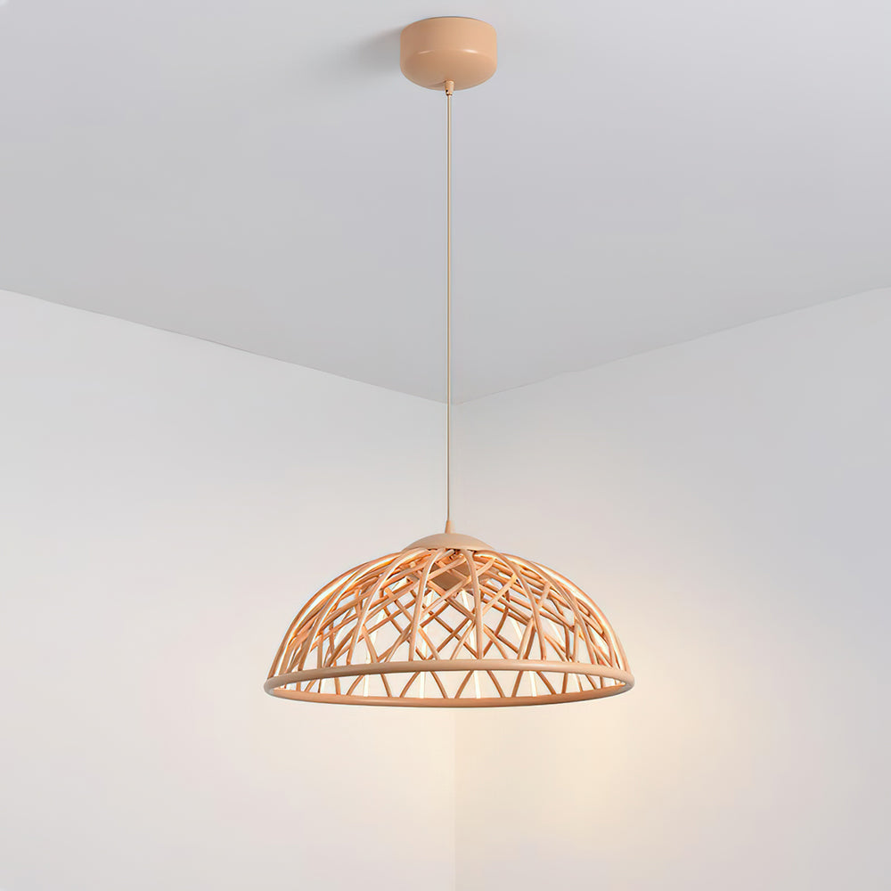 Zeela Suspension Minimaliste Bois et Verre