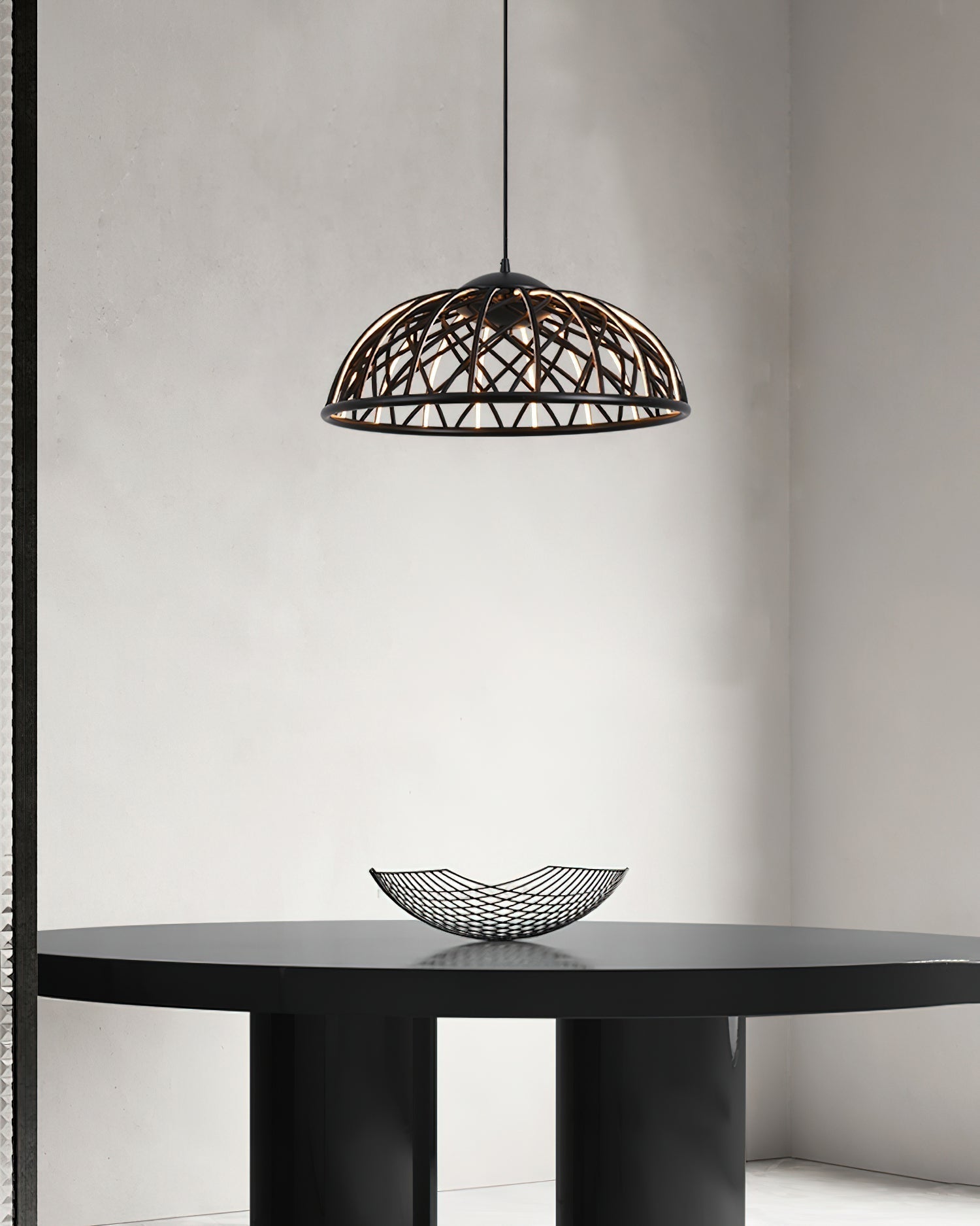 Zeela Suspension Minimaliste Bois et Verre