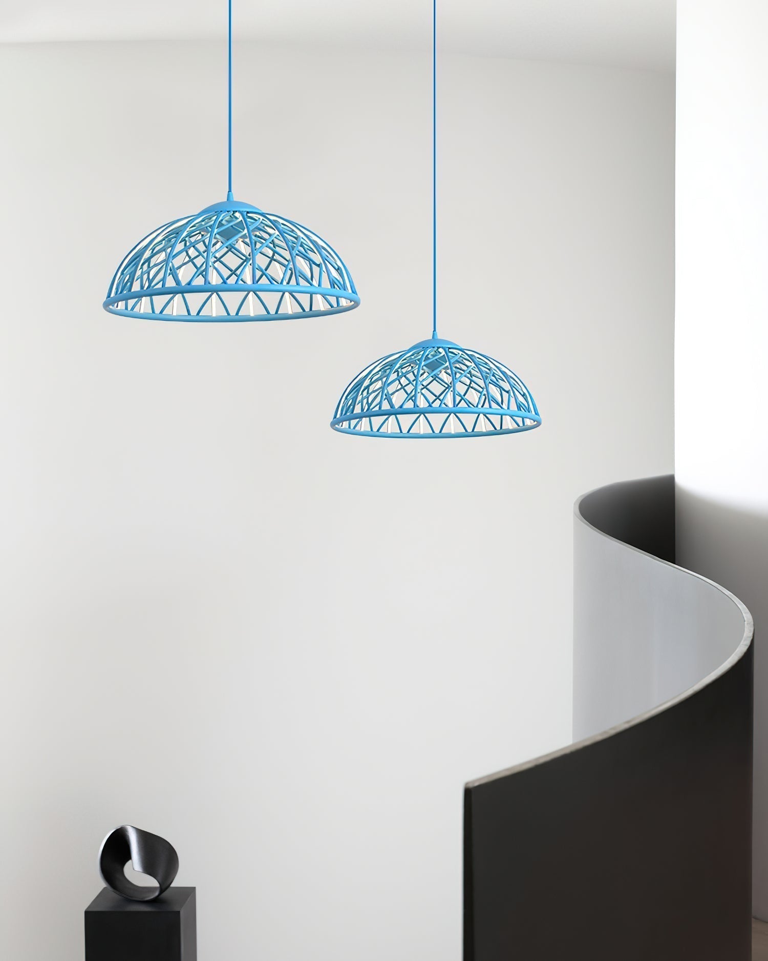 Zeela Suspension Minimaliste Bois et Verre