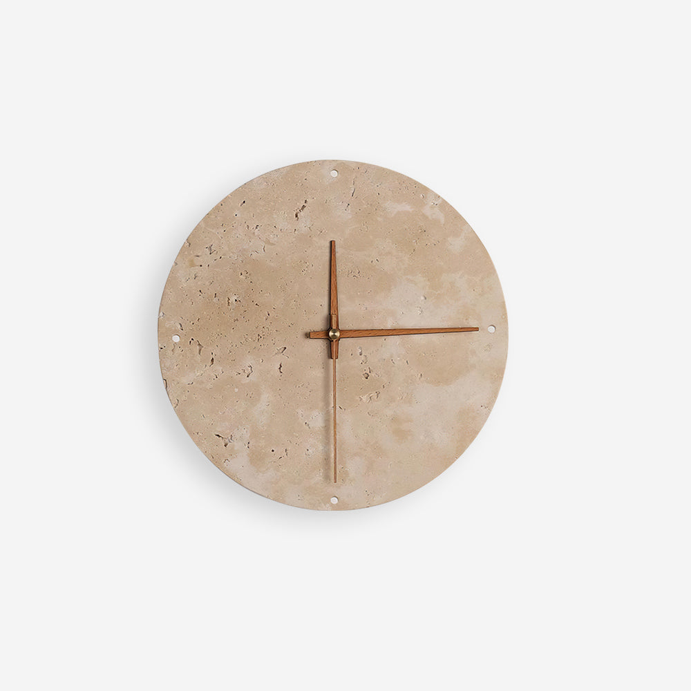 Drift Applique Murale Horloge Travertin