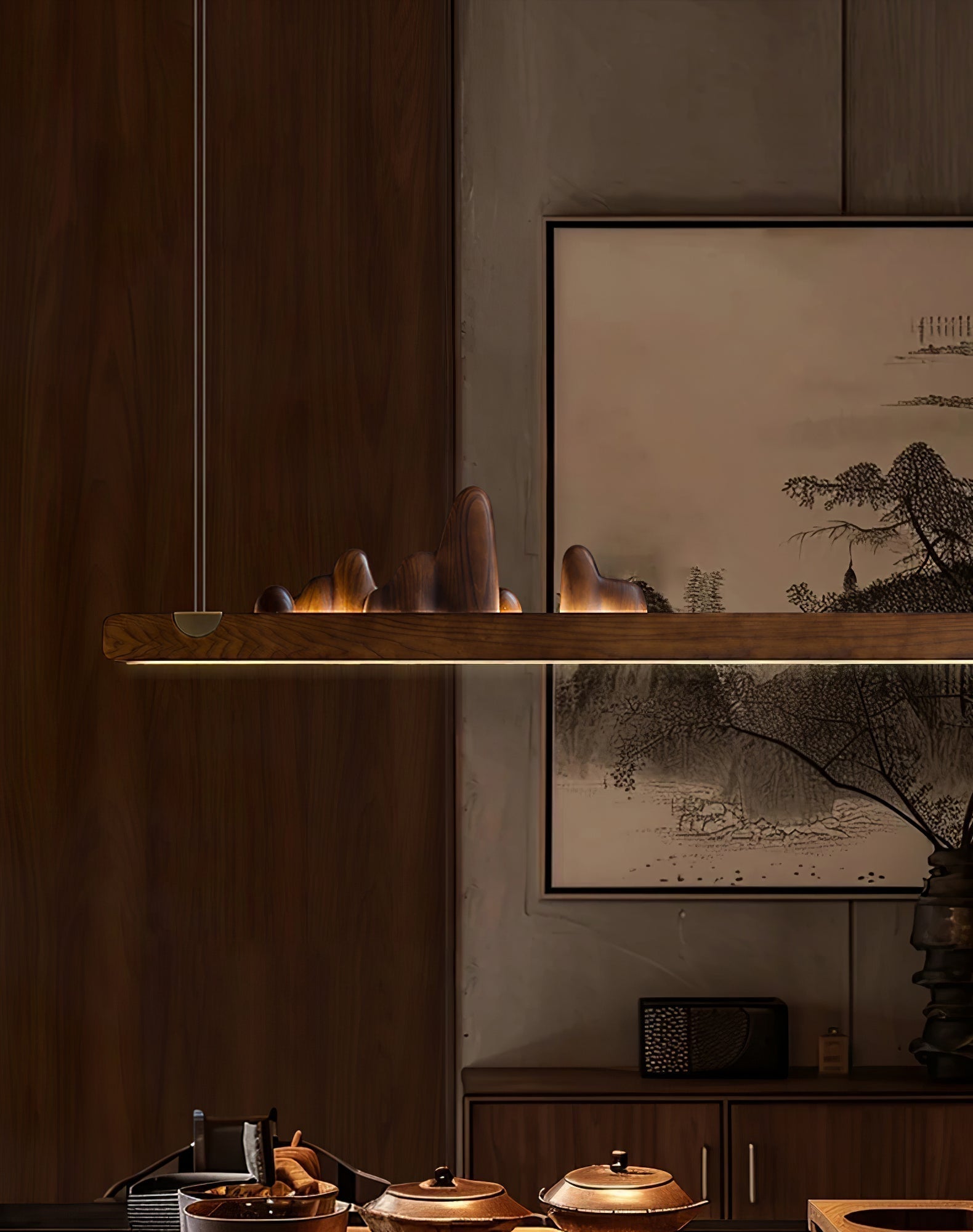 Daniel Suspension en bois Moderne