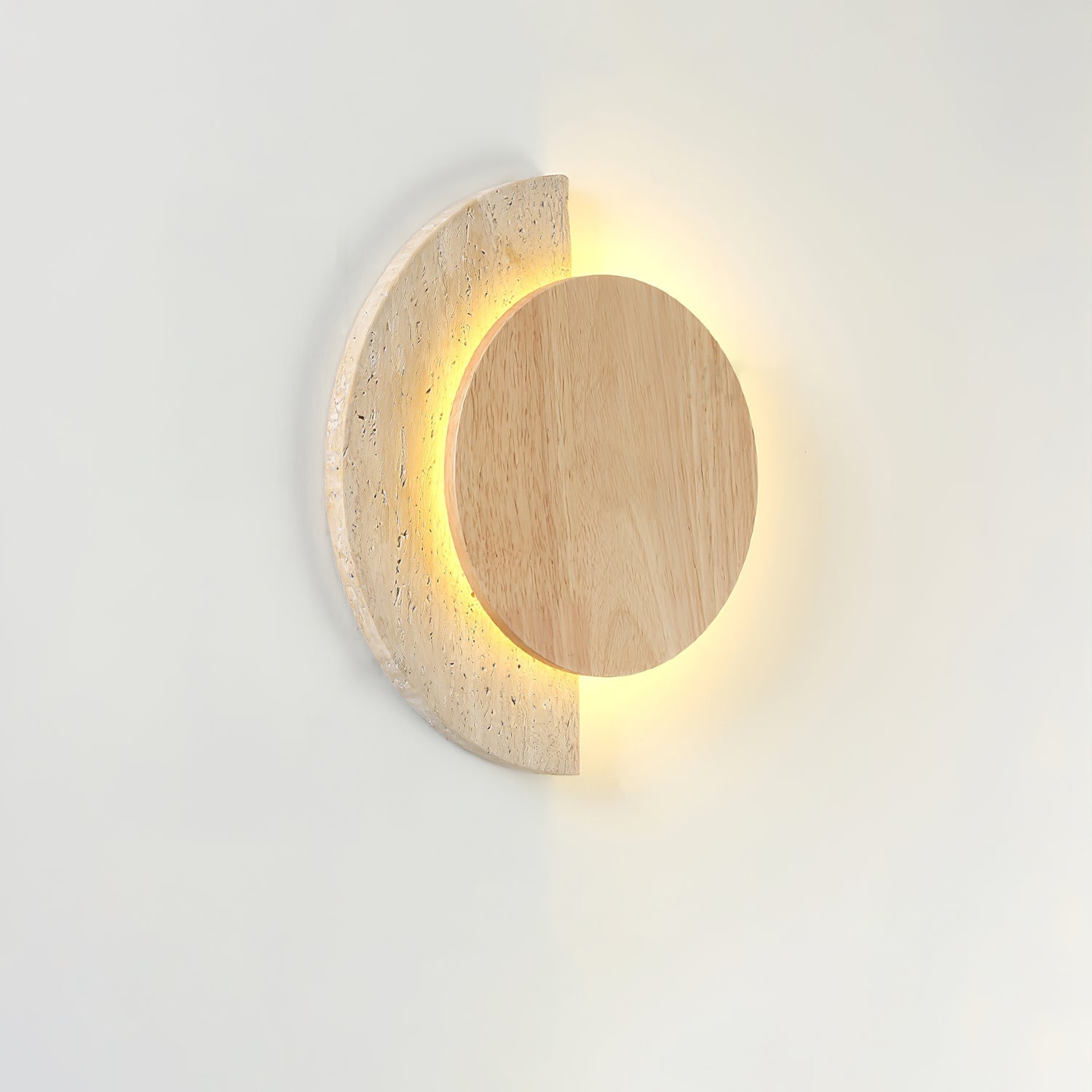 Coraeen Applique Murale Demi-Lune en Travertin