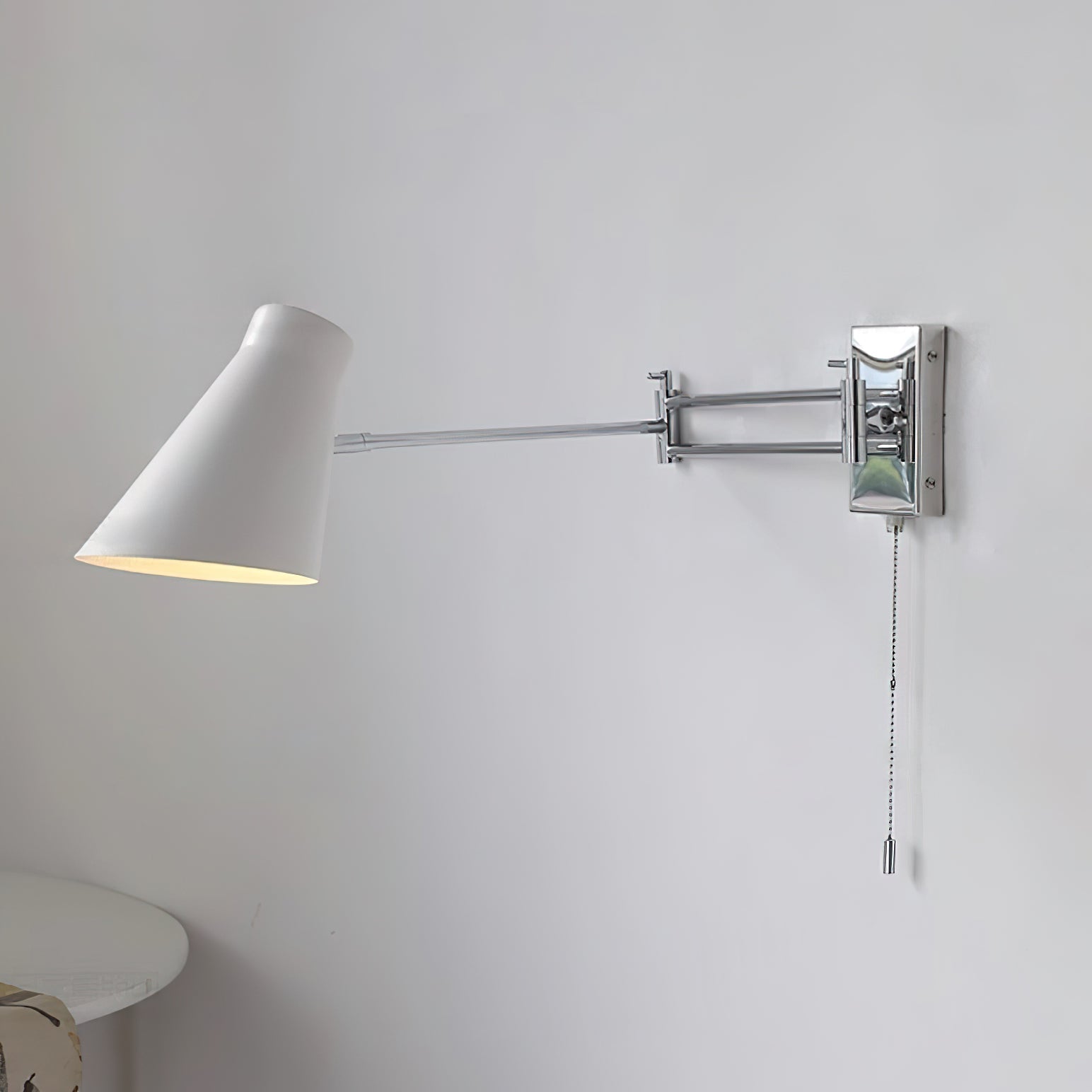 Virelli Applique Murale Bras Pivotant Chrome Orange Ajustable Industriel