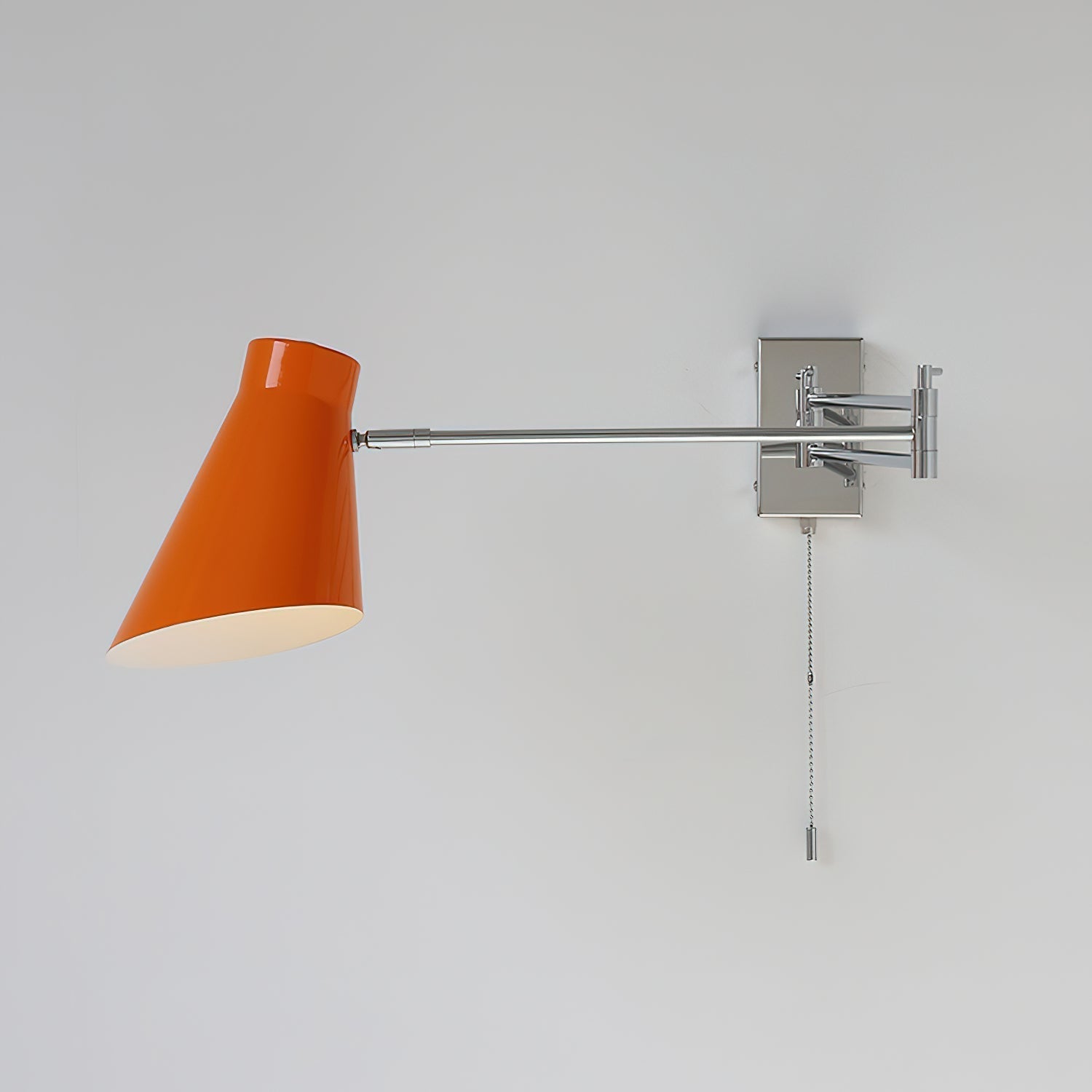 Virelli Applique Murale Bras Pivotant Chrome Orange Ajustable Industriel