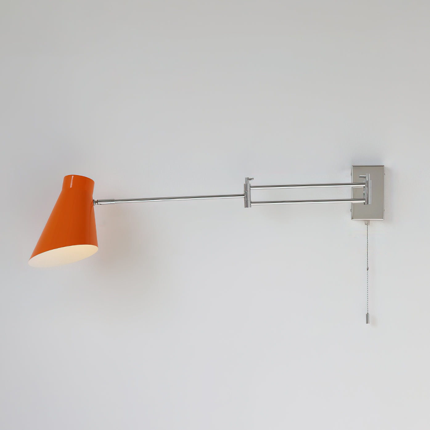 Virelli Applique Murale Bras Pivotant Chrome Orange Ajustable Industriel