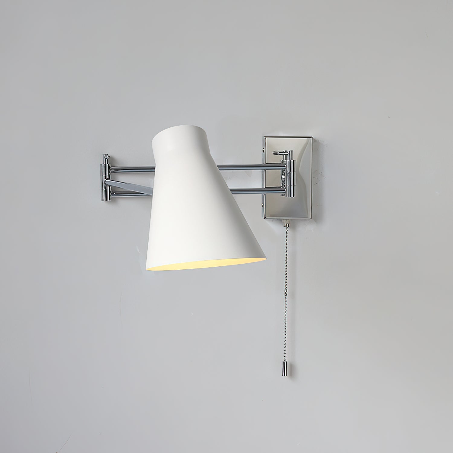 Virelli Applique Murale Bras Pivotant Chrome Orange Ajustable Industriel