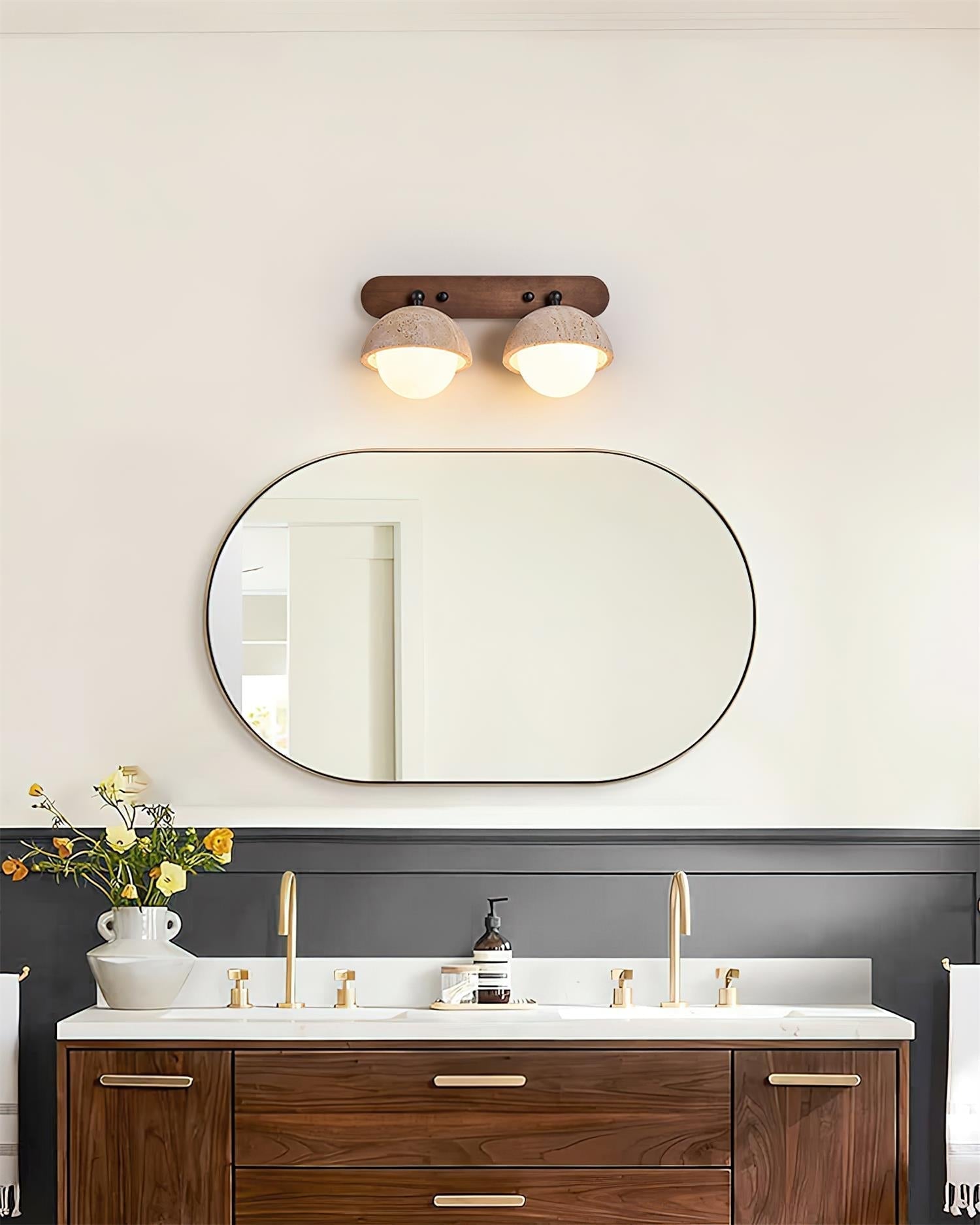 Gavilo Applique Murale Double en Travertin