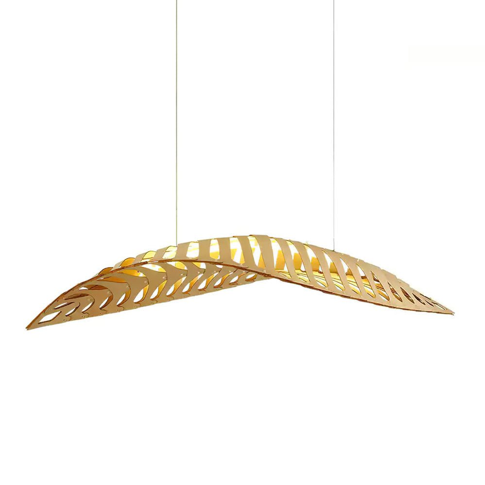 Veliren Lampe Suspendue Feuille Bois