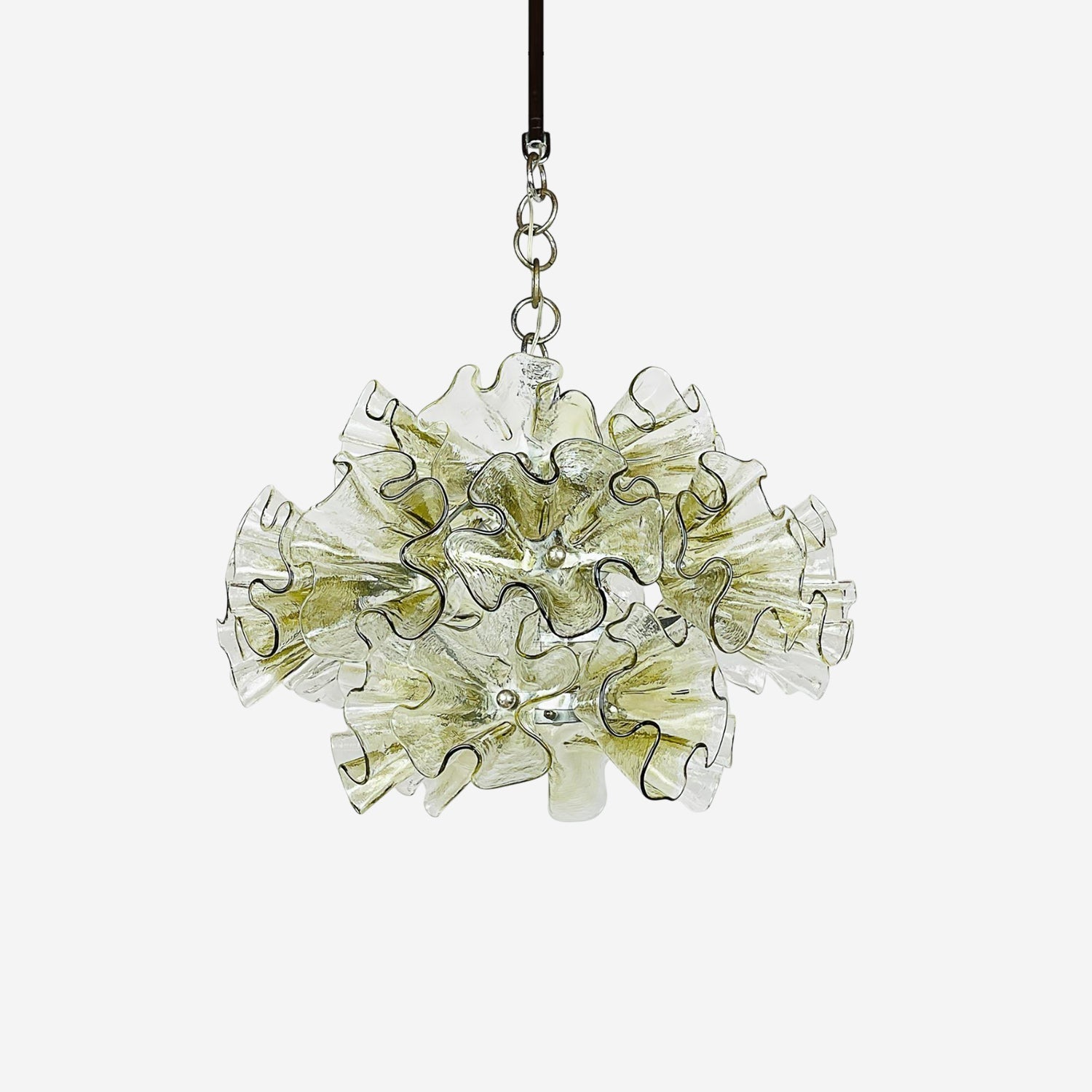 Zerelle Suspension Verre Froncé Fleur
