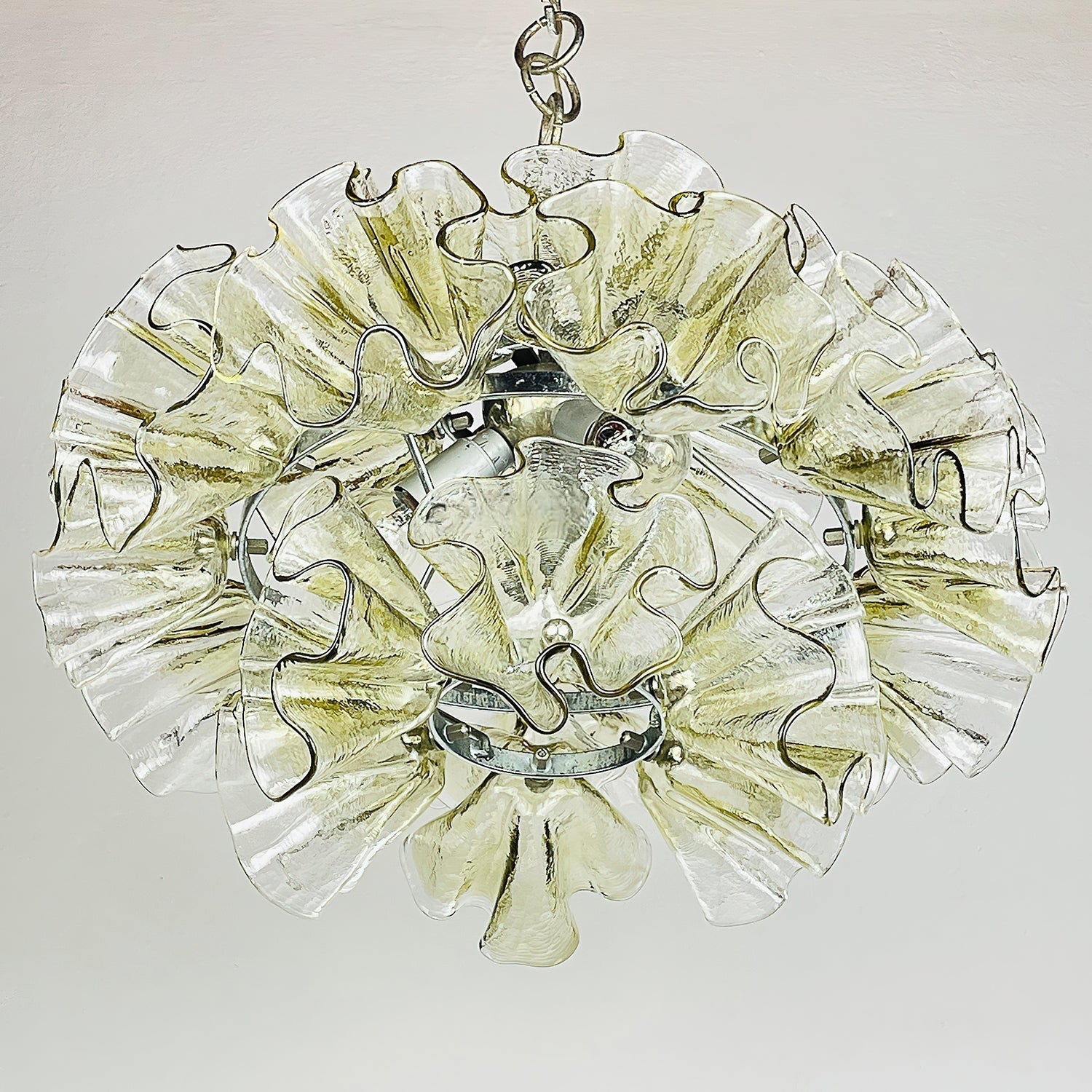 Zerelle Suspension Verre Froncé Fleur