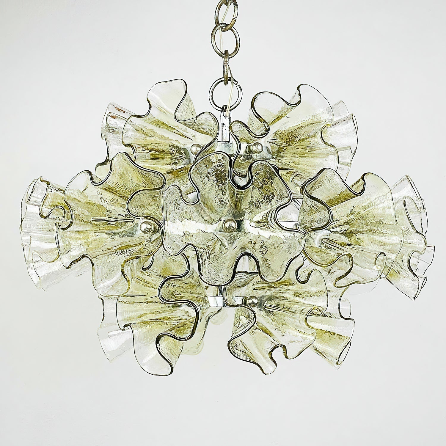 Zerelle Suspension Verre Froncé Fleur