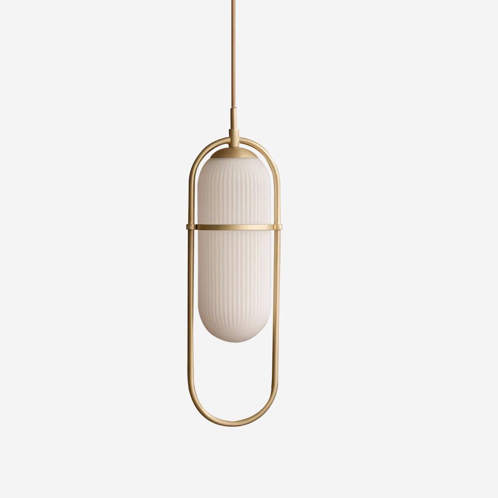 Zesta Lampe Suspendue Verre Rainuré Minimaliste