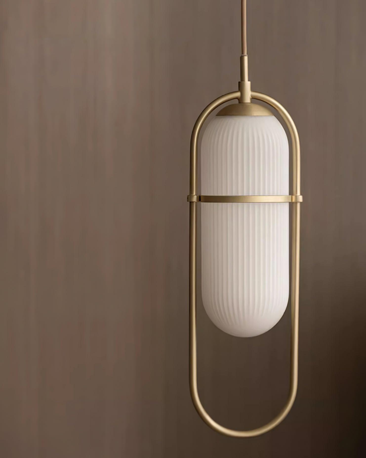 Zesta Lampe Suspendue Verre Rainuré Minimaliste