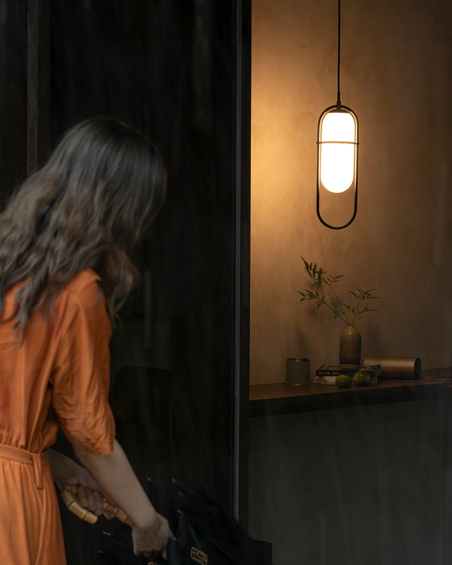 Zesta Lampe Suspendue Verre Rainuré Minimaliste