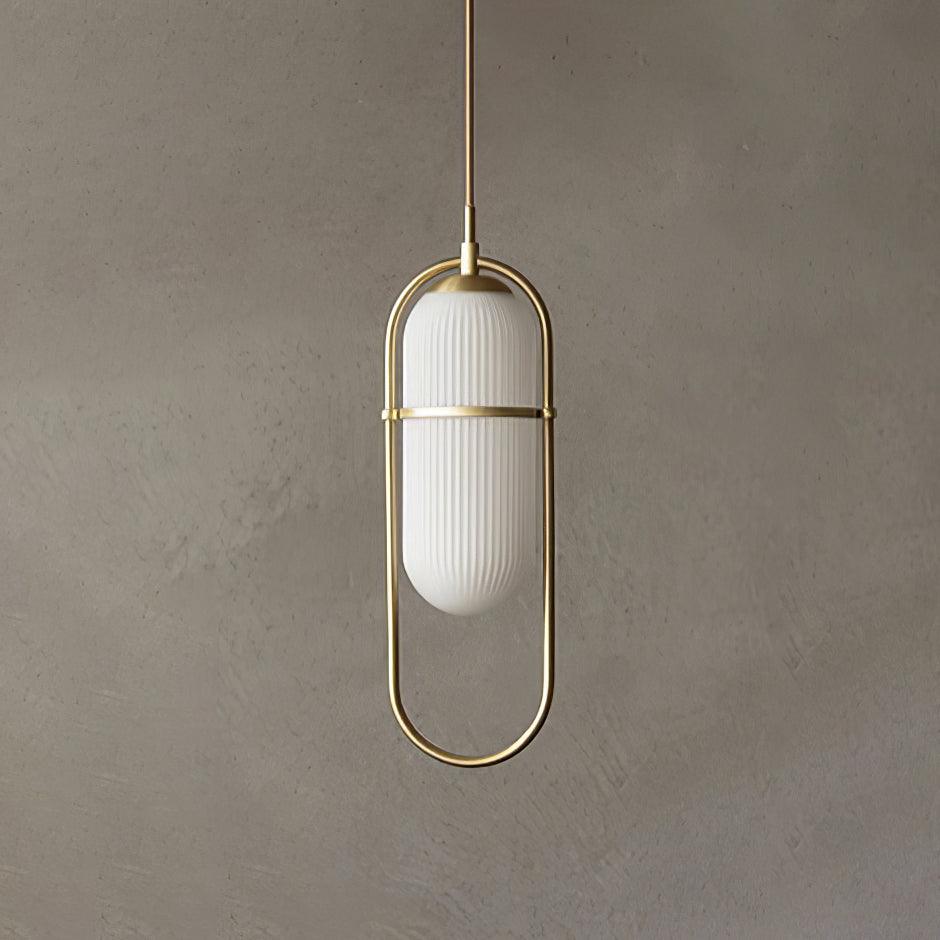 Zesta Lampe Suspendue Verre Rainuré Minimaliste