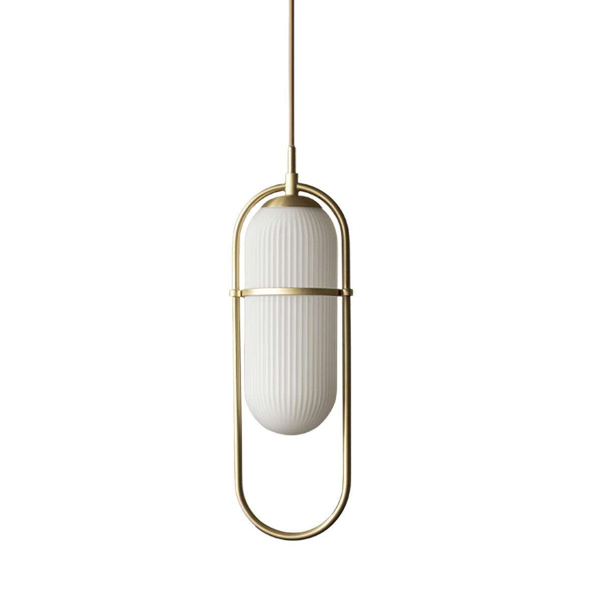 Zesta Lampe Suspendue Verre Rainuré Minimaliste