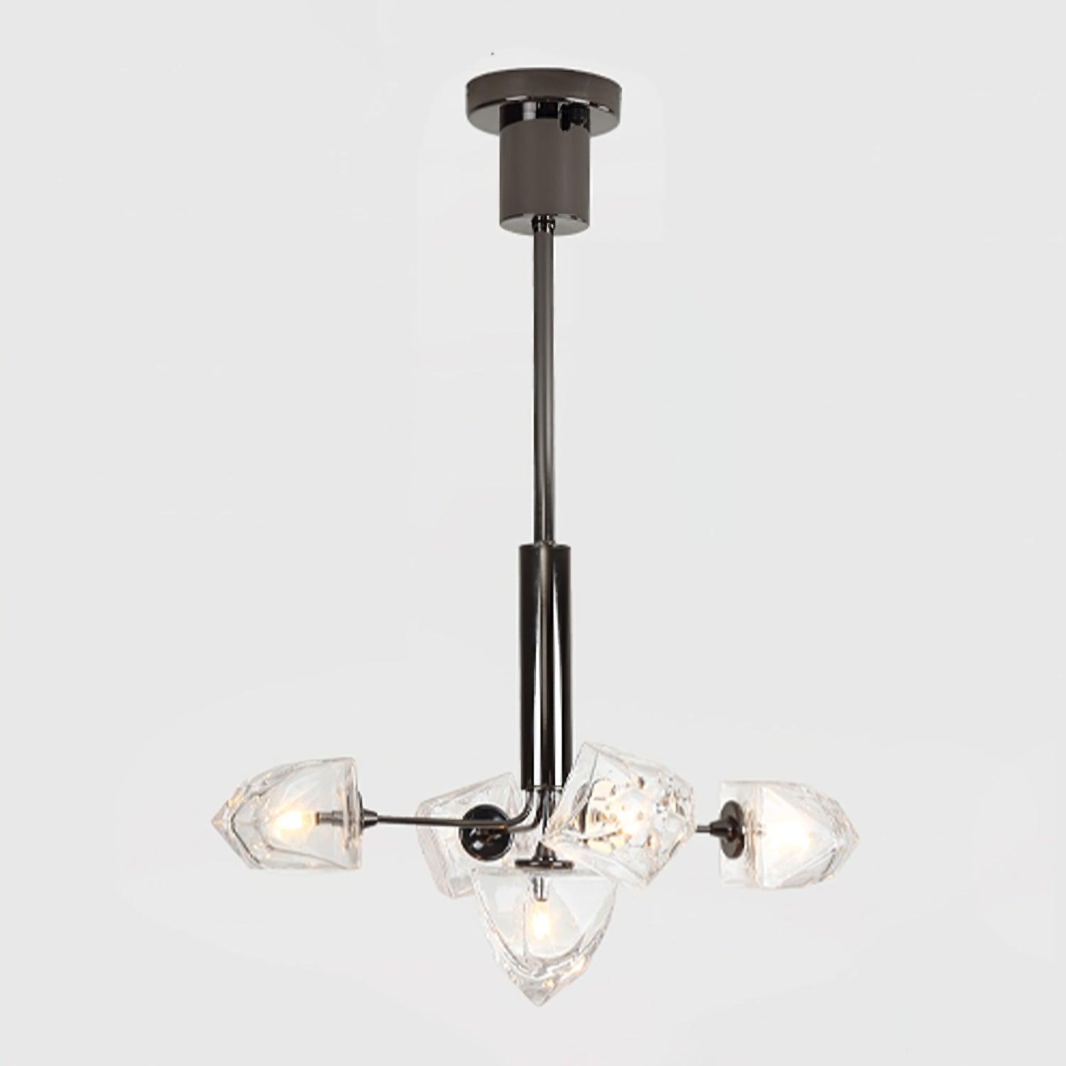 Zevin Lustre Abat-jours en Verre Facetté Bras en Laiton Artisanal