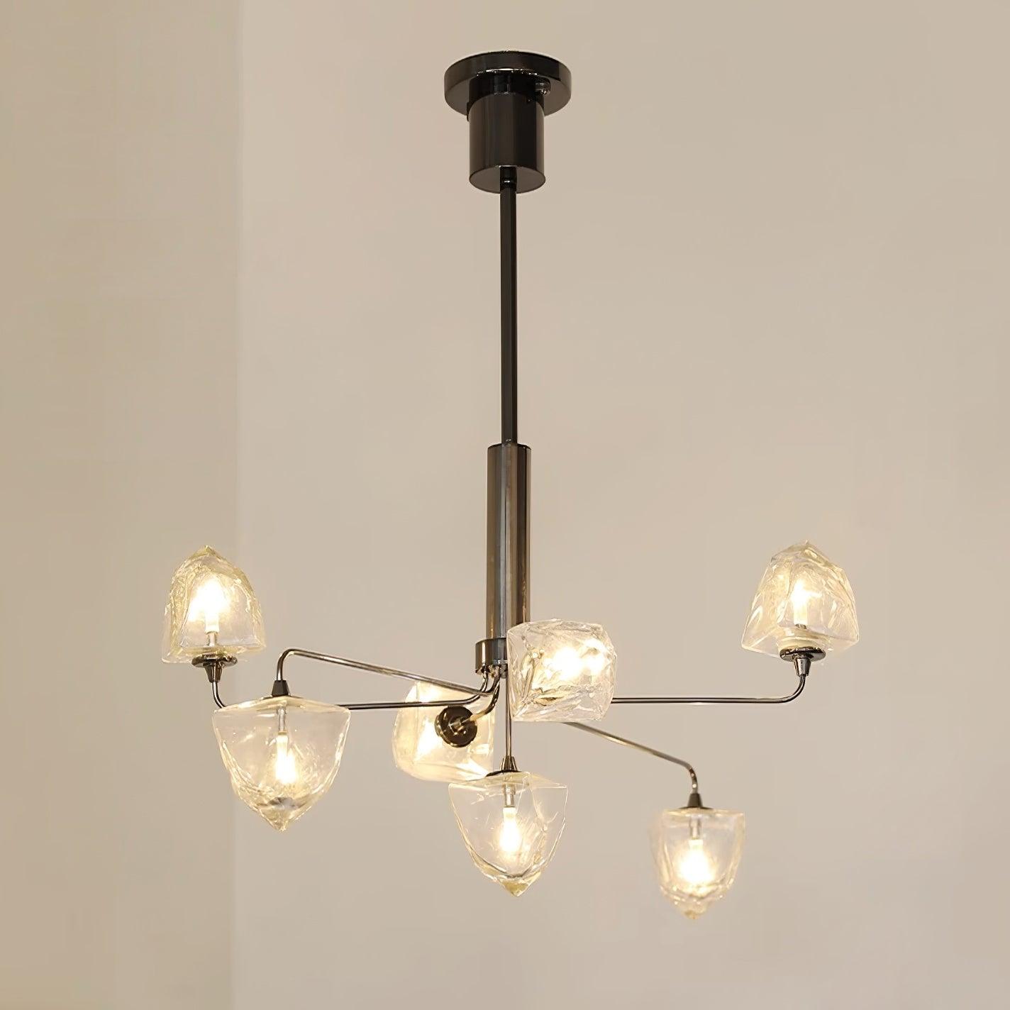 Zevin Lustre Abat-jours en Verre Facetté Bras en Laiton Artisanal