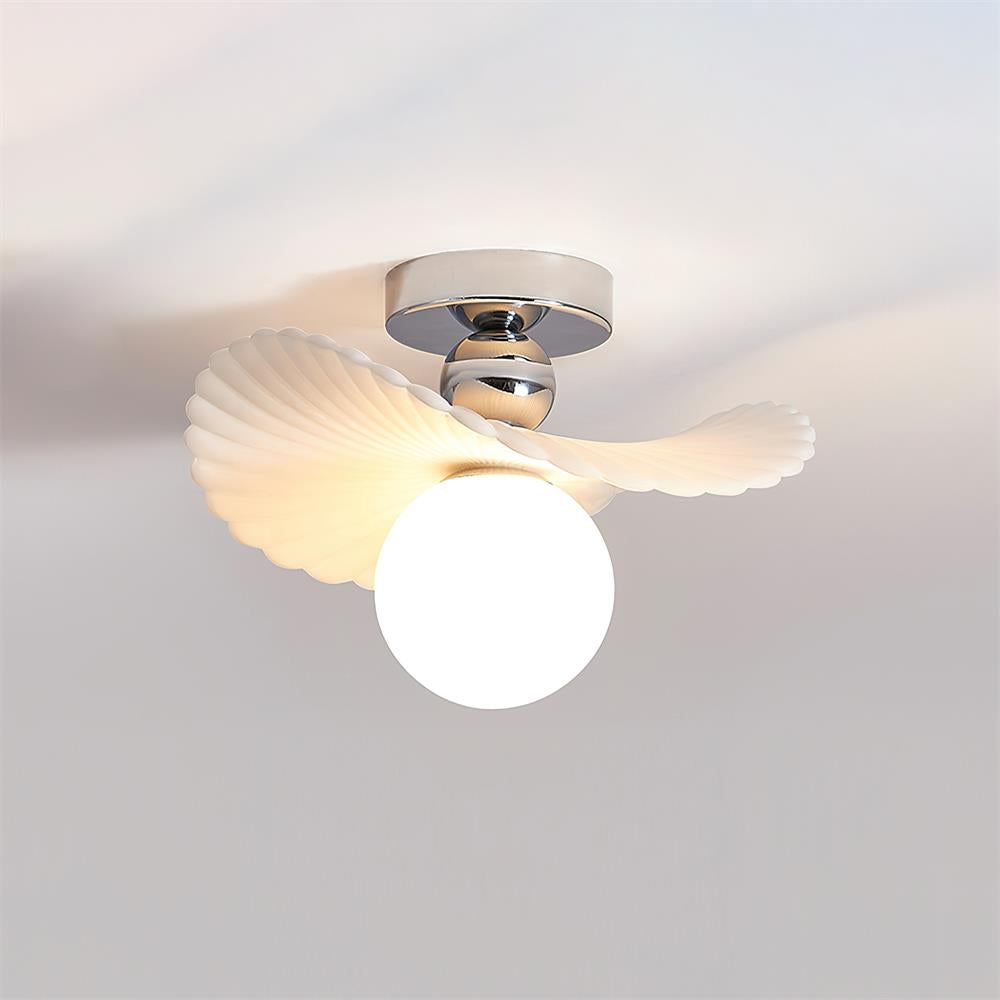 Ilyon Lampe Plafonnier Moderne à Abat-Jour Givré à Ailes