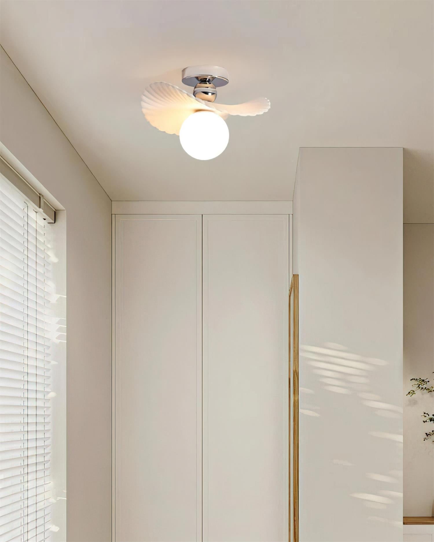 Ilyon Lampe Plafonnier Moderne à Abat-Jour Givré à Ailes