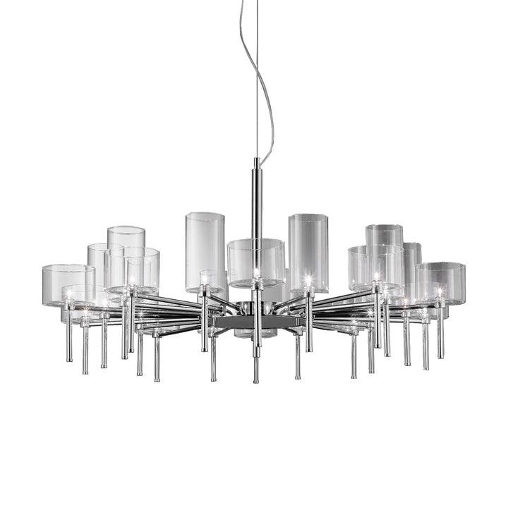 Zonia Lustre Disposition de Cylindres en Verre Chrome
