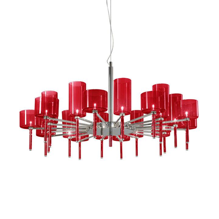Zonia Lustre Disposition de Cylindres en Verre Chrome