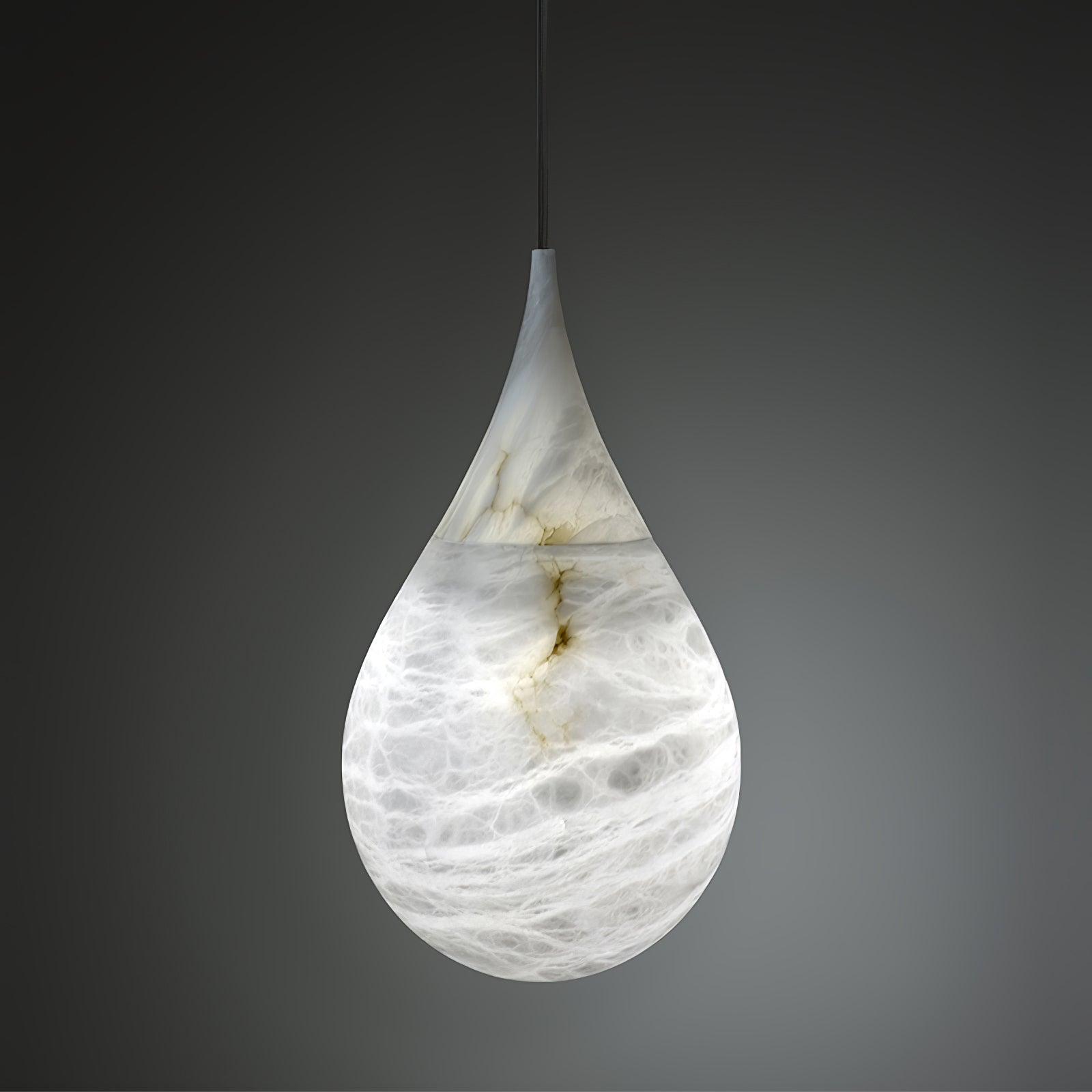 LustraLux Suspension Lampe Goutte de Pluie en Marbre