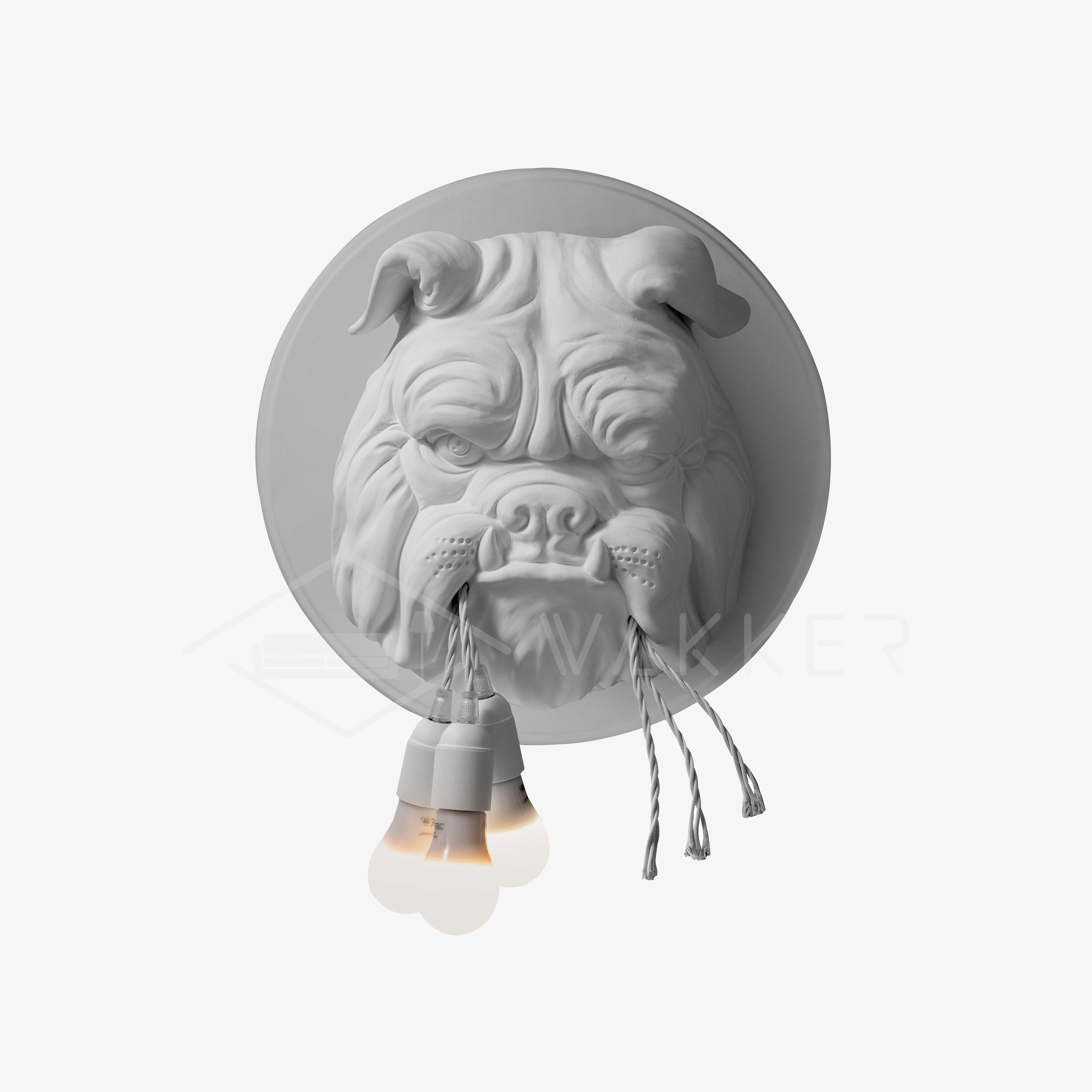 Lustra Applique Murale Sculpture Bulldog Fantaisiste