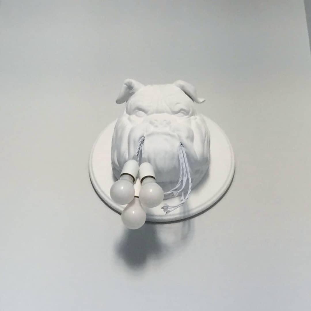 Lustra Applique Murale Sculpture Bulldog Fantaisiste