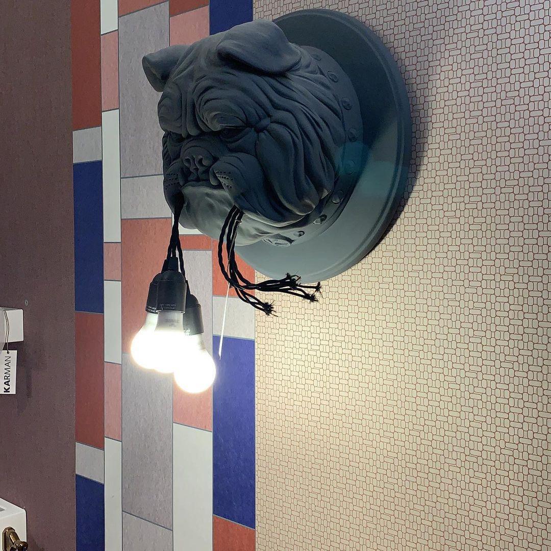 Lustra Applique Murale Sculpture Bulldog Fantaisiste