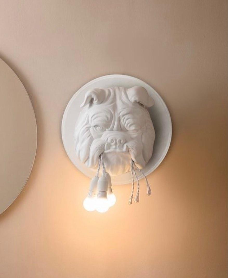 Lustra Applique Murale Sculpture Bulldog Fantaisiste