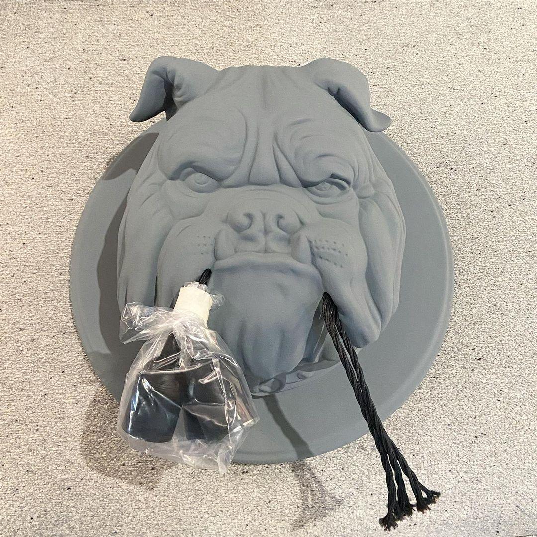 Lustra Applique Murale Sculpture Bulldog Fantaisiste