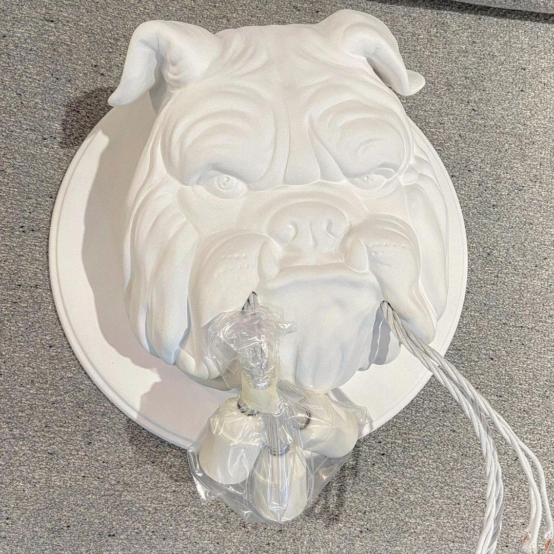 Lustra Applique Murale Sculpture Bulldog Fantaisiste