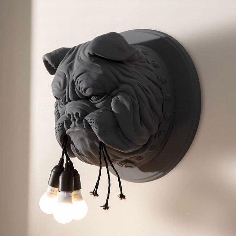 Lustra Applique Murale Sculpture Bulldog Fantaisiste