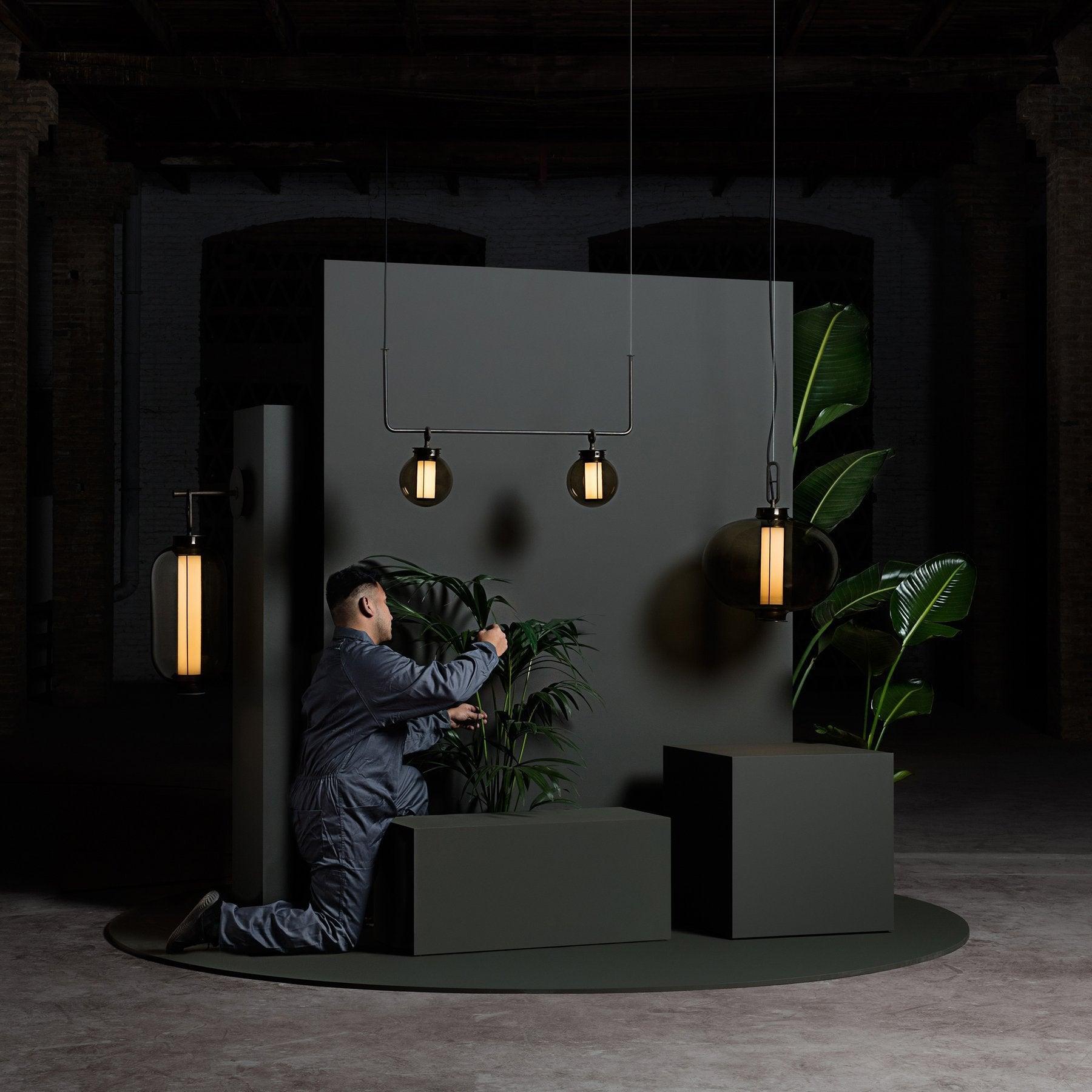 Uphaos Suspension Moderne en Verre pour Famille
