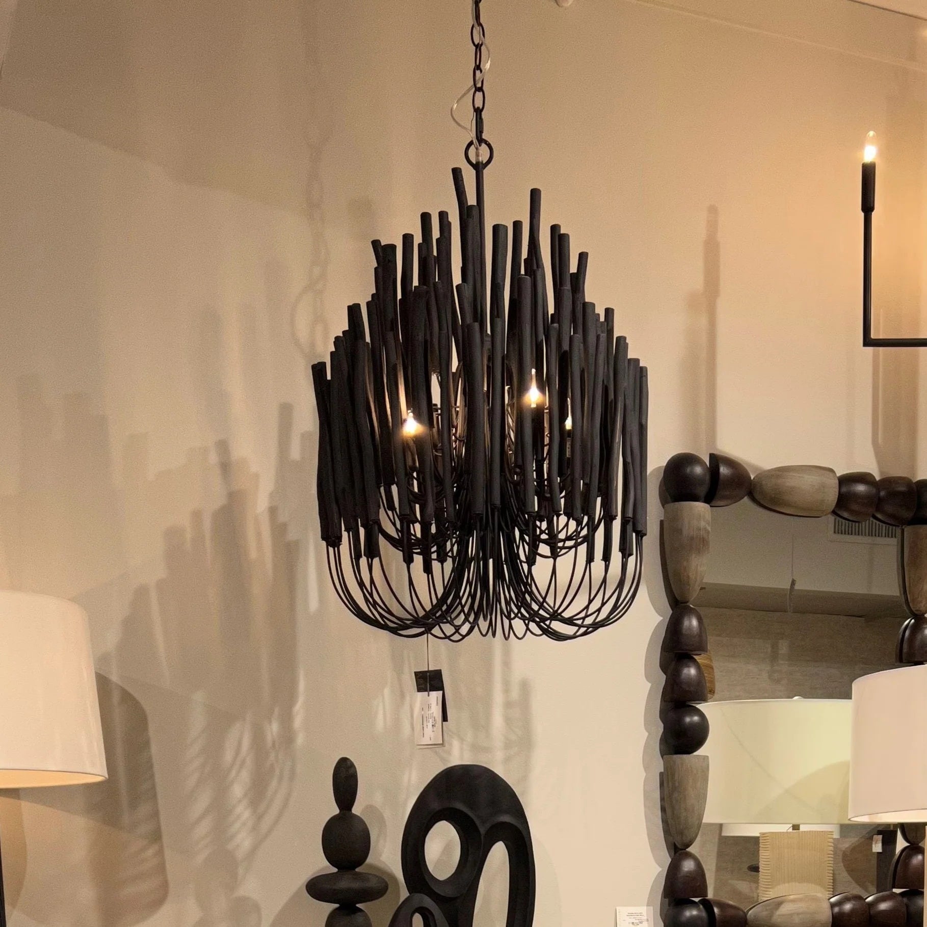 Ulshayra Lustre Postmoderne De Luxe En Bois Et Métal à Multiples Bras