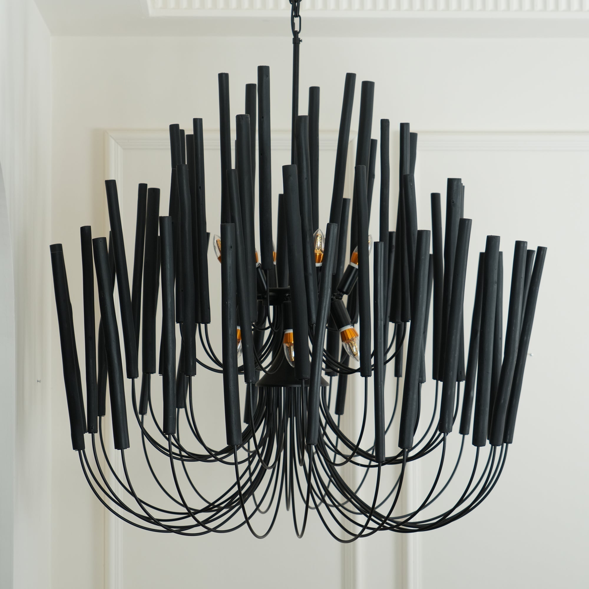 Ulshayra Lustre Postmoderne De Luxe En Bois Et Métal à Multiples Bras