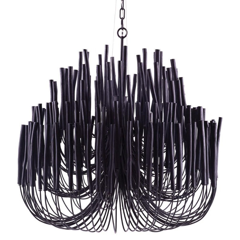 Ulshayra Lustre Postmoderne De Luxe En Bois Et Métal à Multiples Bras
