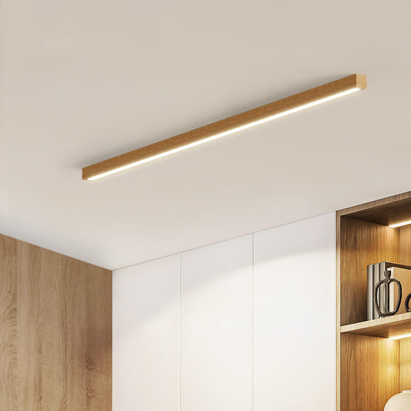 Urien Plafonnier Longue Linéaire Simple. Bois. Couloir/Chambre