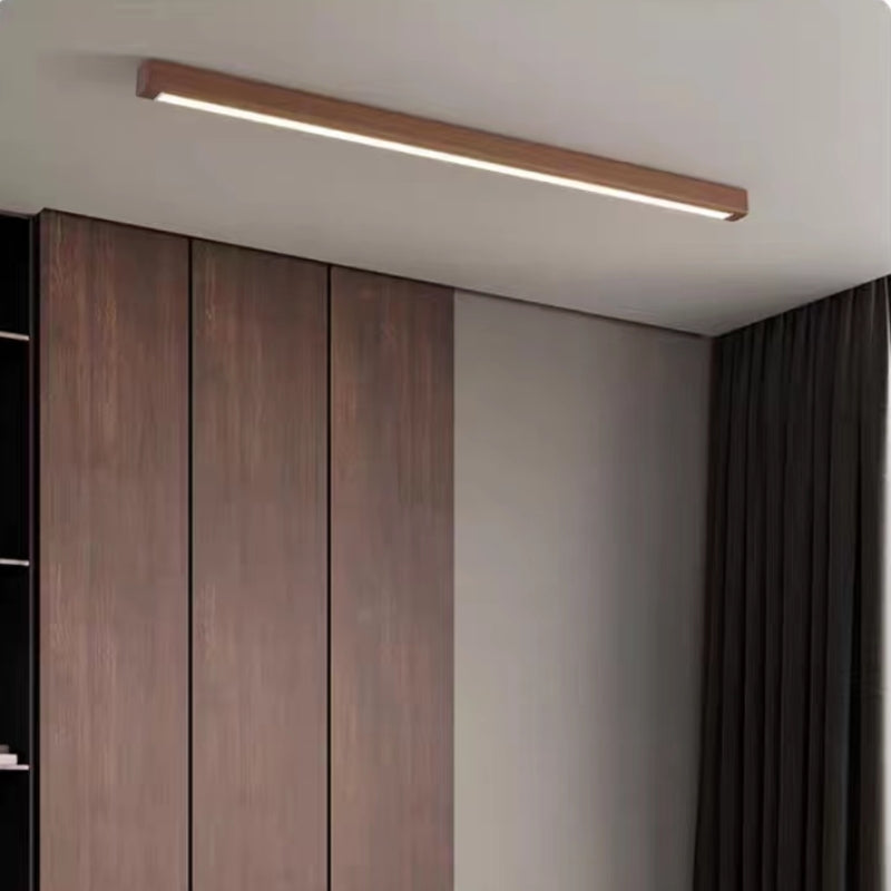 Urien Plafonnier Longue Linéaire Simple. Bois. Couloir/Chambre