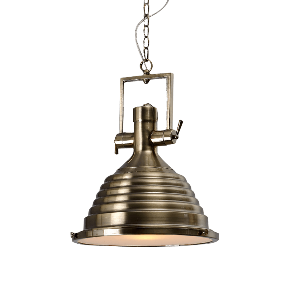Solara Lampe Suspendue en Laiton Industrielle