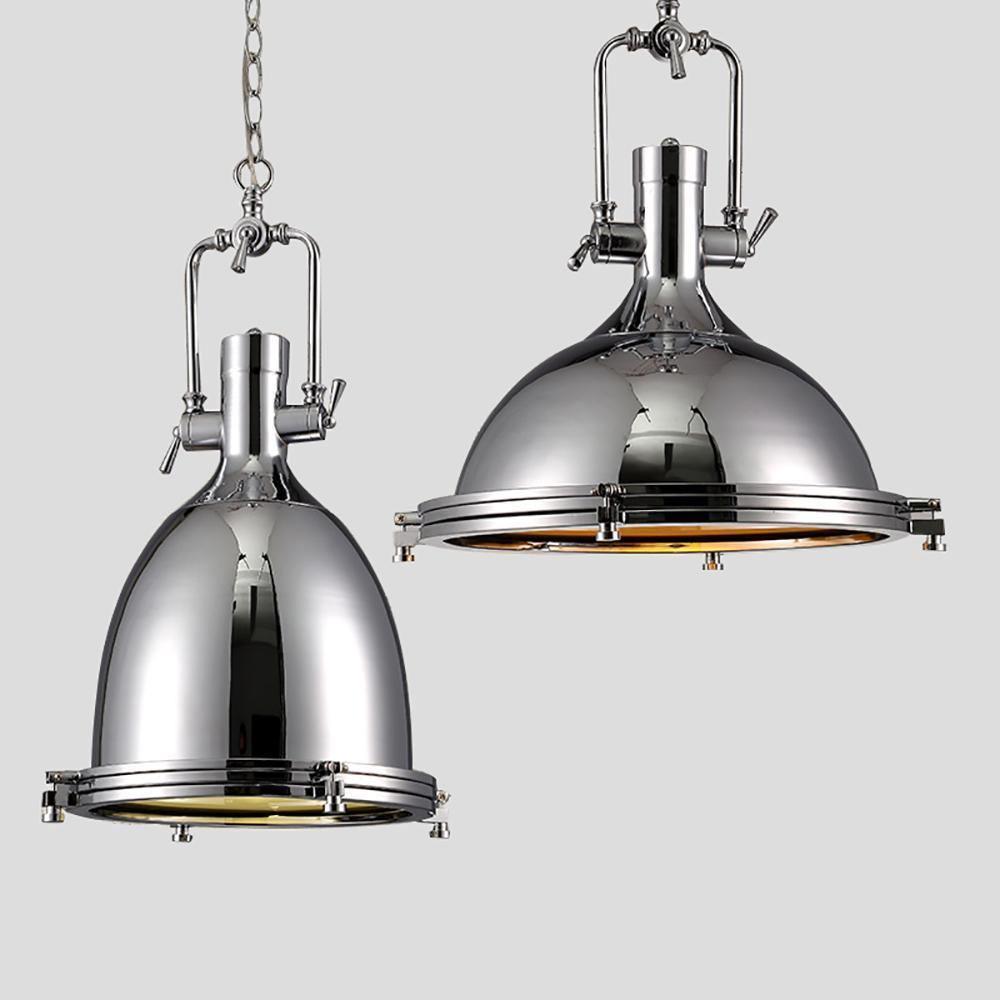 Solara Lampe Suspendue en Laiton Industrielle