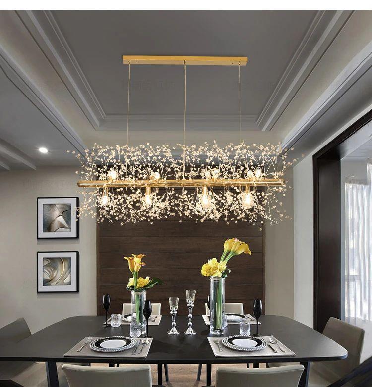 Lustra Lustre Cristal Pissenlit avec Cristaux