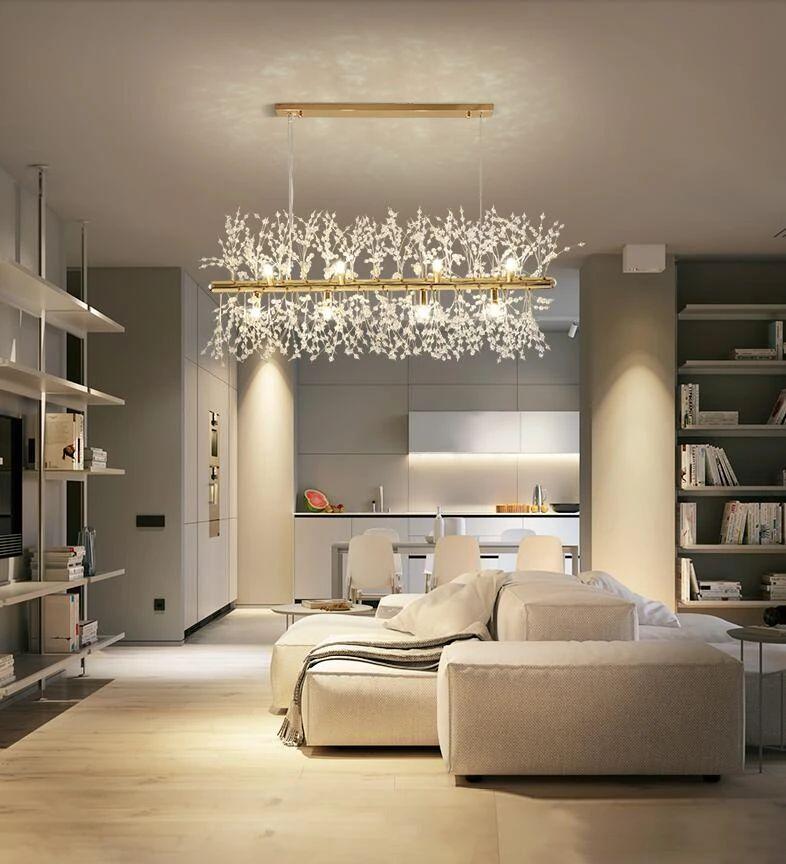 Lustra Lustre Cristal Pissenlit avec Cristaux