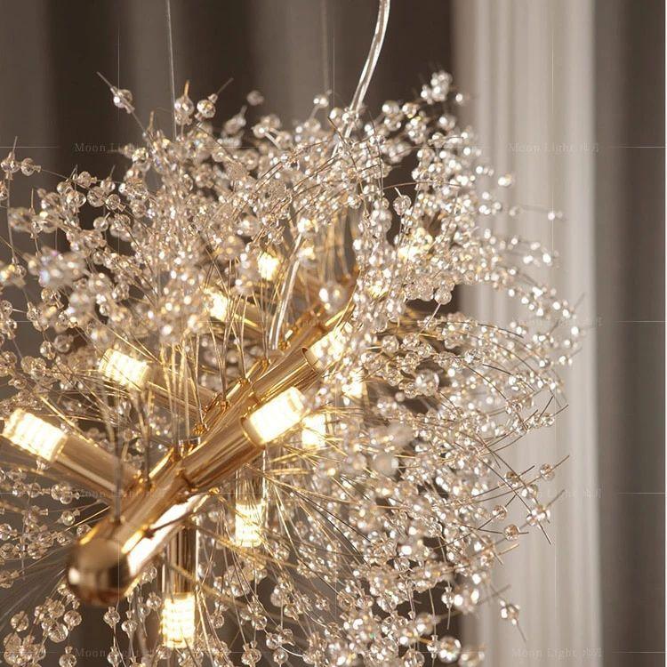 Lustra Lustre Cristal Pissenlit avec Cristaux