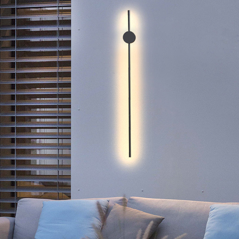 Eonix Applique Murale Intérieure Minimaliste Linéaire LED. Métal. Noir.