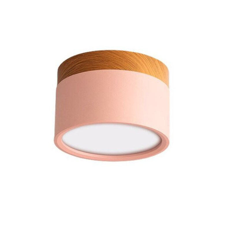 Jojo Petit Plafonnier Led Multicolor Bois Nordique. Couloir